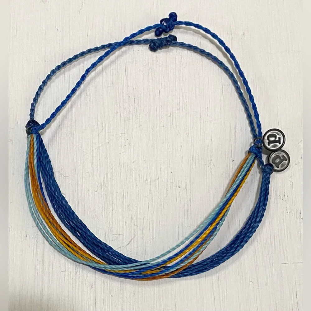 Pura Vida Blue Orange Original String Bracelets Boho Y2K Coastal Summer Beach